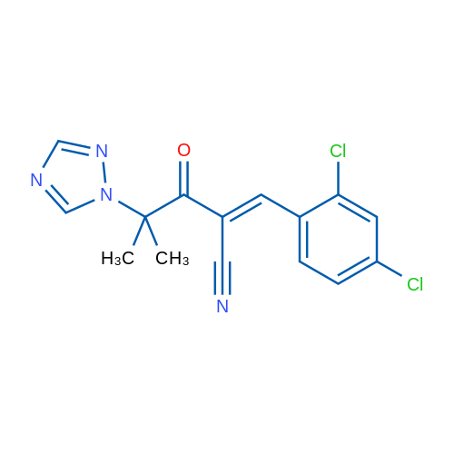 (2E)-2-[(2,4-Dichlorophenyl)methylidene]-4-methyl-3-oxo-4-(1H-1,2,4-triazol-1-yl)pentanenitrile 1g