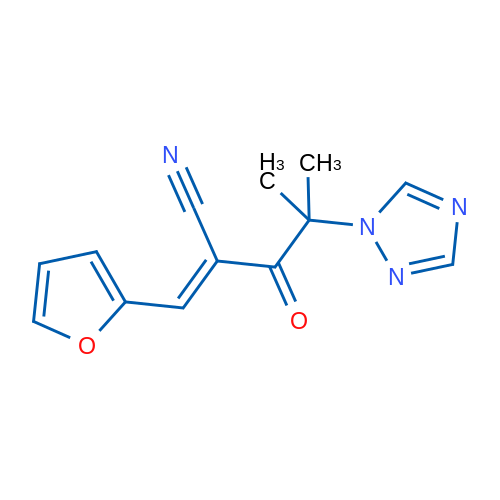 (2E)-2-[(Furan-2-yl)methylidene]-4-methyl-3-oxo-4-(1H-1,2,4-triazol-1-yl)pentanenitrile 1g
