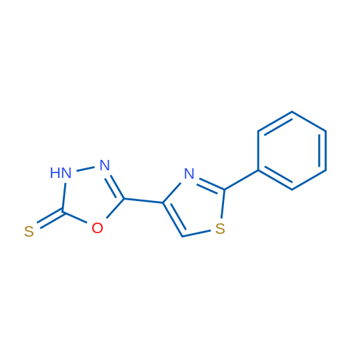 5-(2-Phenylthiazol-4-yl)-1,3,4-oxadiazole-2(3H)-thione 1g