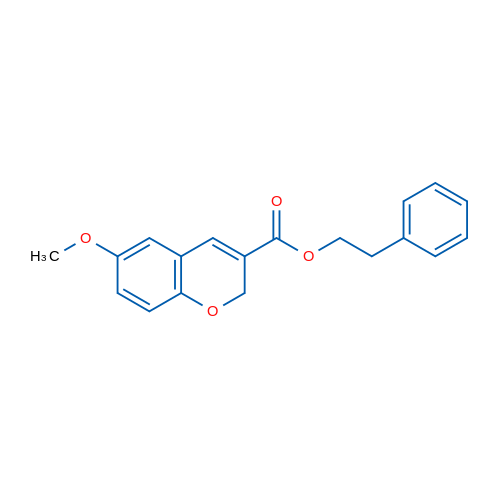 2-Phenylethyl 6-methoxy-2H-chromene-3-carboxylate 1g