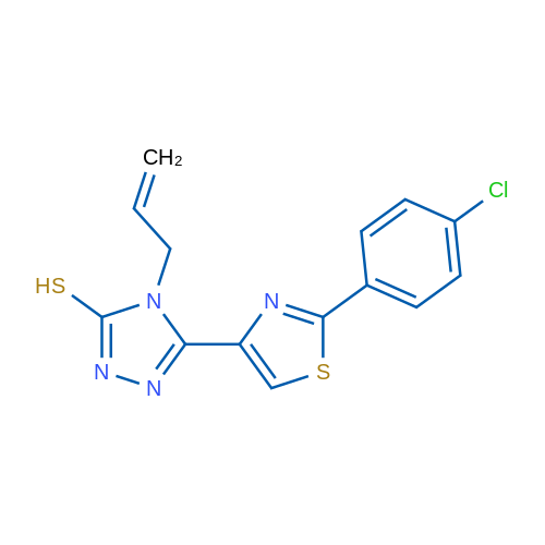 5-[2-(4-Chlorophenyl)-1,3-thiazol-4-yl]-4-(prop-2-en-1-yl)-4H-1,2,4-triazole-3-thiol 1g
