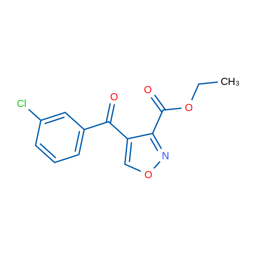 Ethyl 4-(3-chlorobenzoyl)-1,2-oxazole-3-carboxylate 1g