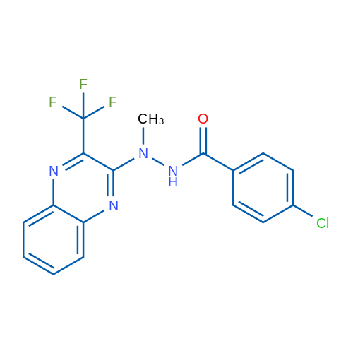4-Chloro-N'-methyl-N'-[3-(trifluoromethyl)quinoxalin-2-yl]benzohydrazide 1g