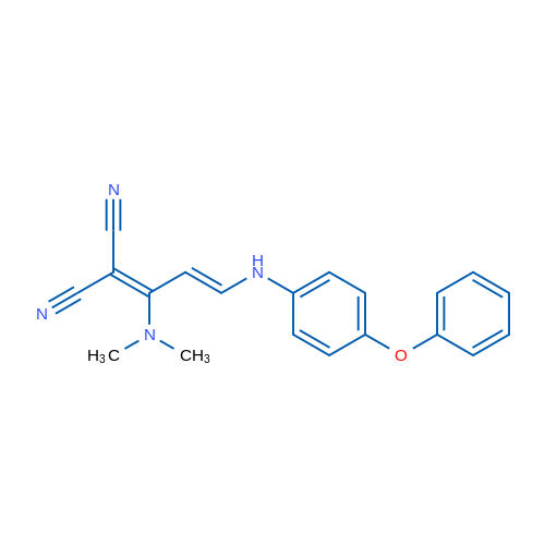 2-[(2E)-1-(Dimethylamino)-3-[(4-phenoxyphenyl)amino]prop-2-en-1-ylidene]propanedinitrile 1g