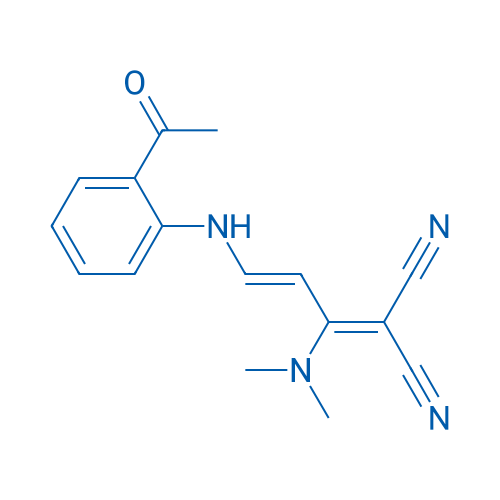 2-[(2E)-3-[(2-Acetylphenyl)amino]-1-(dimethylamino)prop-2-en-1-ylidene]propanedinitrile 1g