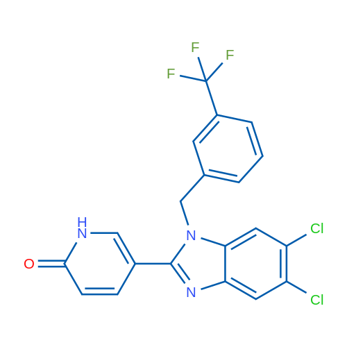 5-(5,6-Dichloro-1-{[3-(trifluoromethyl)phenyl]methyl}-1H-1,3-benzodiazol-2-yl)-1,2-dihydropyridin-2-one 1g