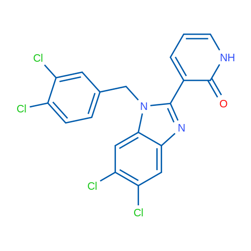 3-{5,6-dichloro-1-[(3,4-dichlorophenyl)methyl]-1H-1,3-benzodiazol-2-yl}-1,2-dihydropyridin-2-one 1g