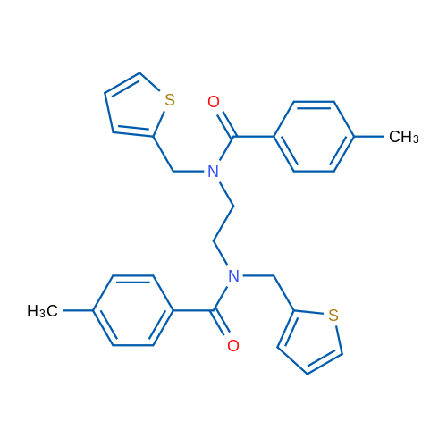 4-Methyl-N-{2-[1-(4-methylphenyl)-N-[(thiophen-2-yl)methyl]formamido]ethyl}-N-[(thiophen-2-yl)methyl]benzamide 1g