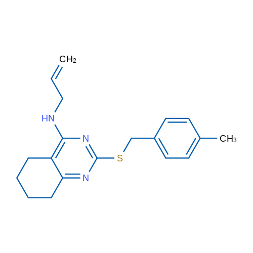 2-{[(4-methylphenyl)methyl]sulfanyl}-N-(prop-2-en-1-yl)-5,6,7,8-tetrahydroquinazolin-4-amine 1g