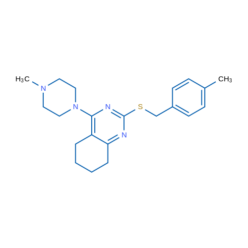 2-{[(4-methylphenyl)methyl]sulfanyl}-4-(4-methylpiperazin-1-yl)-5,6,7,8-tetrahydroquinazoline 1g