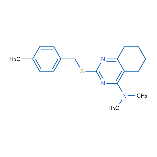 N,N-Dimethyl-2-{[(4-methylphenyl)methyl]sulfanyl}-5,6,7,8-tetrahydroquinazolin-4-amine 1g