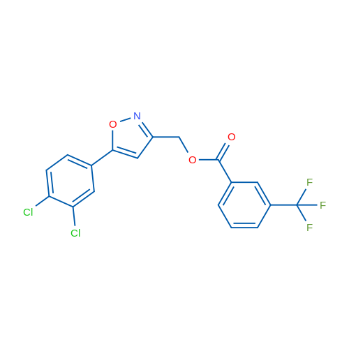 [5-(3,4-Dichlorophenyl)-1,2-oxazol-3-yl]methyl 3-(trifluoromethyl)benzoate 1g