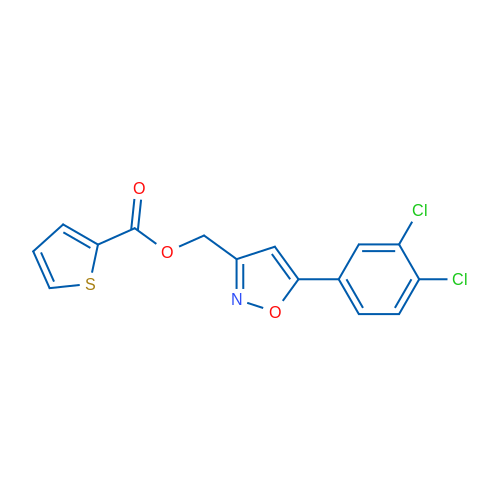 [5-(3,4-Dichlorophenyl)-1,2-oxazol-3-yl]methyl thiophene-2-carboxylate 1g