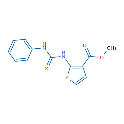 Methyl 2-[(phenylcarbamothioyl)amino]thiophene-3-carboxylate 1g