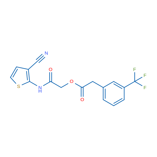 [(3-Cyanothiophen-2-yl)carbamoyl]methyl 2-[3-(trifluoromethyl)phenyl]acetate 1g