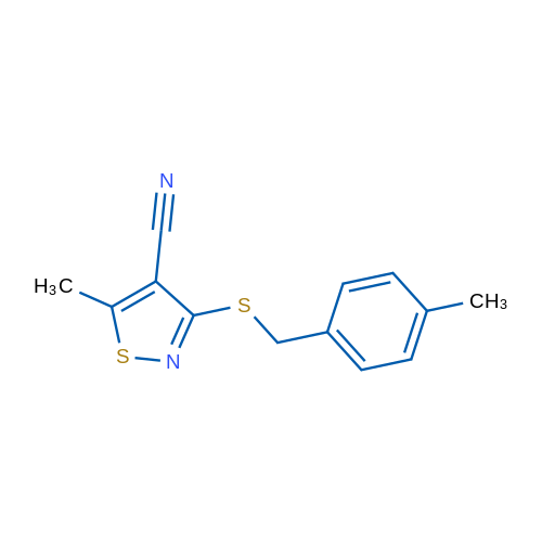 5-Methyl-3-{[(4-methylphenyl)methyl]sulfanyl}-1,2-thiazole-4-carbonitrile 1g