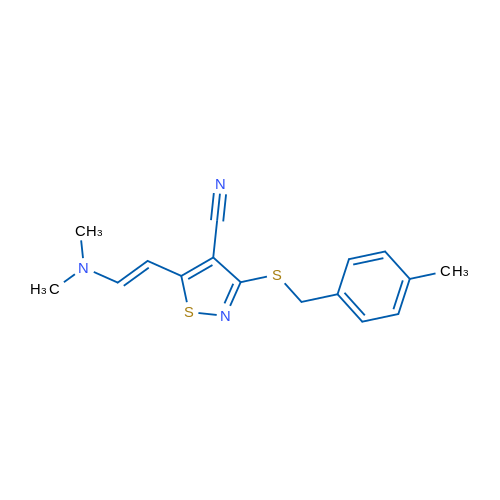 5-[(E)-2-(Dimethylamino)ethenyl]-3-{[(4-methylphenyl)methyl]sulfanyl}-1,2-thiazole-4-carbonitrile 1g
