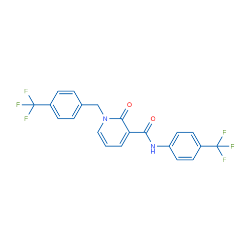 2-Oxo-N-[4-(trifluoromethyl)phenyl]-1-{[4-(trifluoromethyl)phenyl]methyl}-1,2-dihydropyridine-3-carboxamide 1g