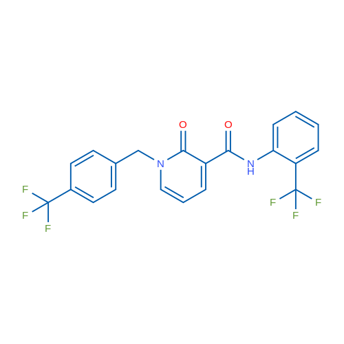 2-Oxo-N-[2-(trifluoromethyl)phenyl]-1-{[4-(trifluoromethyl)phenyl]methyl}-1,2-dihydropyridine-3-carboxamide 1g