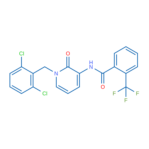 N-{1-[(2,6-dichlorophenyl)methyl]-2-oxo-1,2-dihydropyridin-3-yl}-2-(trifluoromethyl)benzamide 1g