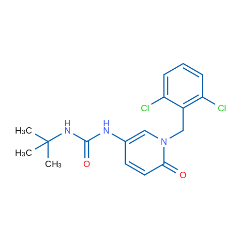 3-tert-Butyl-1-{1-[(2,6-dichlorophenyl)methyl]-6-oxo-1,6-dihydropyridin-3-yl}urea 1g