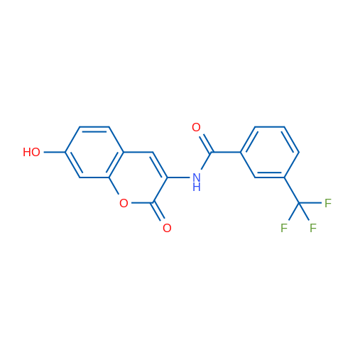 N-(7-Hydroxy-2-oxo-2H-chromen-3-yl)-3-(trifluoromethyl)benzamide 1g