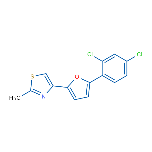 4-[5-(2,4-Dichlorophenyl)furan-2-yl]-2-methyl-1,3-thiazole 1g
