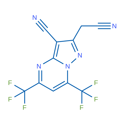2-(Cyanomethyl)-5,7-bis(trifluoromethyl)pyrazolo[1,5-a]pyrimidine-3-carbonitrile 5g