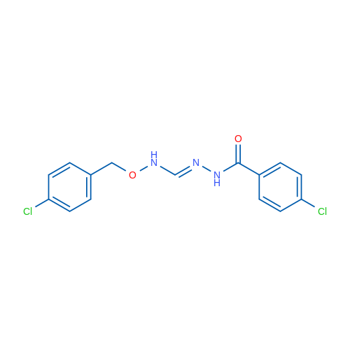 4-Chloro-N'-[(1E)-{[(4-chlorophenyl)methoxy]amino}methylidene]benzohydrazide 1g