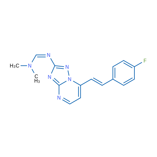 (Z)-N'-{7-[(E)-2-(4-fluorophenyl)ethenyl]-[1,2,4]triazolo[1,5-a]pyrimidin-2-yl}-N,N-dimethylmethanimidamide 1g