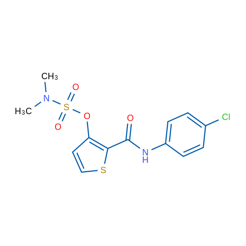 2-[(4-Chlorophenyl)carbamoyl]thiophen-3-yl N,N-dimethylsulfamate 1g