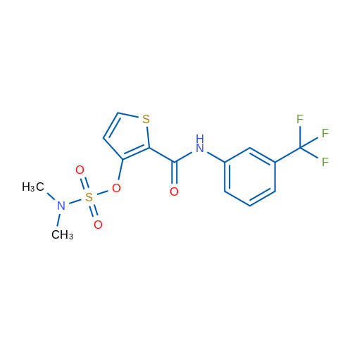 2-{[3-(trifluoromethyl)phenyl]carbamoyl}thiophen-3-yl N,N-dimethylsulfamate 1g