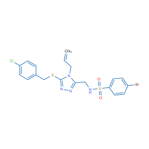 4-Bromo-N-[(5-{[(4-chlorophenyl)methyl]sulfanyl}-4-(prop-2-en-1-yl)-4H-1,2,4-triazol-3-yl)methyl]benzene-1-sulfonamide 1g