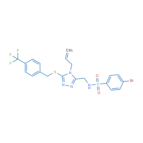 4-Bromo-N-{[4-(prop-2-en-1-yl)-5-({[4-(trifluoromethyl)phenyl]methyl}sulfanyl)-4H-1,2,4-triazol-3-yl]methyl}benzene-1-sulfonamide 1g