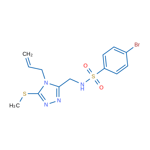 4-Bromo-N-{[5-(methylsulfanyl)-4-(prop-2-en-1-yl)-4H-1,2,4-triazol-3-yl]methyl}benzene-1-sulfonamide 1g