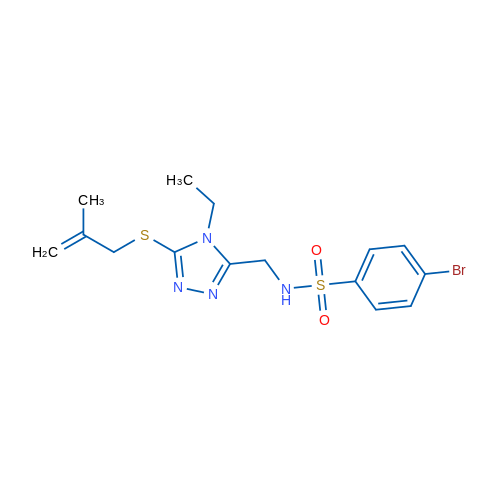 4-Bromo-N-({4-ethyl-5-[(2-methylprop-2-en-1-yl)sulfanyl]-4H-1,2,4-triazol-3-yl}methyl)benzene-1-sulfonamide 1g