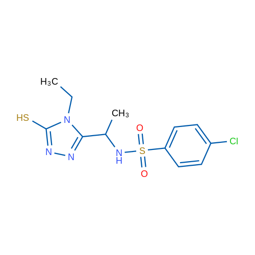 4-Chloro-N-[1-(4-ethyl-5-sulfanyl-4H-1,2,4-triazol-3-yl)ethyl]benzene-1-sulfonamide 1g