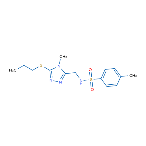 4-Methyl-N-{[4-methyl-5-(propylsulfanyl)-4H-1,2,4-triazol-3-yl]methyl}benzene-1-sulfonamide 1g