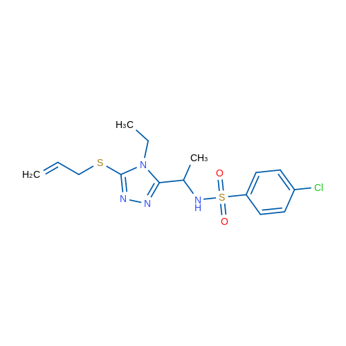4-Chloro-N-{1-[4-ethyl-5-(prop-2-en-1-ylsulfanyl)-4H-1,2,4-triazol-3-yl]ethyl}benzene-1-sulfonamide 1g