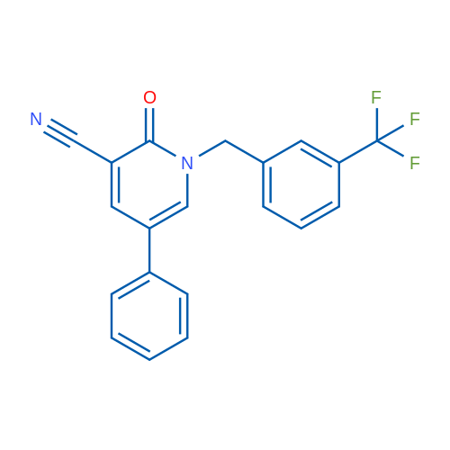 2-Oxo-5-phenyl-1-{[3-(trifluoromethyl)phenyl]methyl}-1,2-dihydropyridine-3-carbonitrile 1g