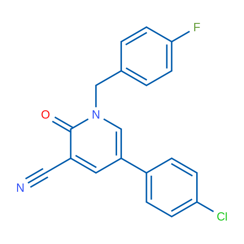 5-(4-Chlorophenyl)-1-[(4-fluorophenyl)methyl]-2-oxo-1,2-dihydropyridine-3-carbonitrile 1g