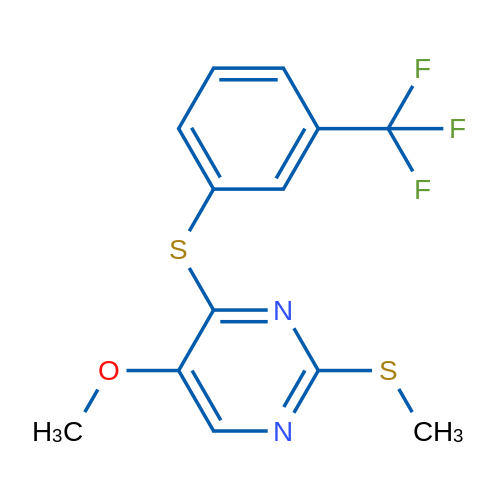5-Methoxy-2-(methylsulfanyl)-4-{[3-(trifluoromethyl)phenyl]sulfanyl}pyrimidine 1g