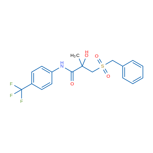 2-Hydroxy-2-methyl-3-phenylmethanesulfonyl-N-[4-(trifluoromethyl)phenyl]propanamide 1g