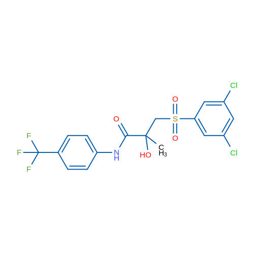 3-(3,5-Dichlorobenzenesulfonyl)-2-hydroxy-2-methyl-N-[4-(trifluoromethyl)phenyl]propanamide 1g