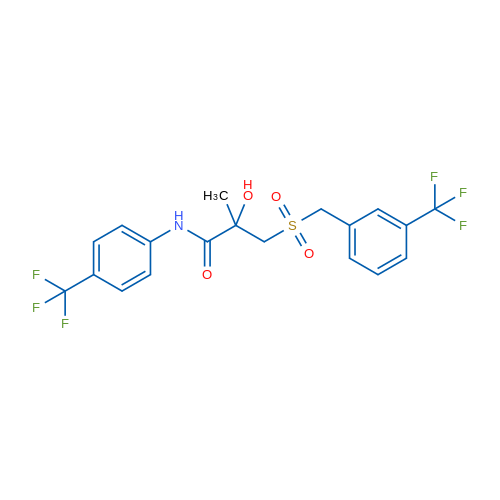 2-Hydroxy-2-methyl-N-[4-(trifluoromethyl)phenyl]-3-{[3-(trifluoromethyl)phenyl]methanesulfonyl}propanamide 1g