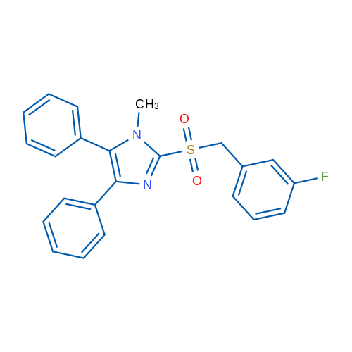 2-[(3-Fluorophenyl)methanesulfonyl]-1-methyl-4,5-diphenyl-1H-imidazole 1g