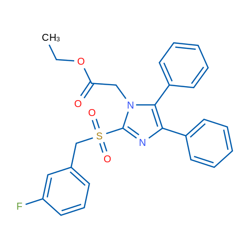 Ethyl 2-{2-[(3-fluorophenyl)methanesulfonyl]-4,5-diphenyl-1H-imidazol-1-yl}acetate 1g