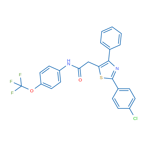 2-[2-(4-Chlorophenyl)-4-phenyl-1,3-thiazol-5-yl]-N-[4-(trifluoromethoxy)phenyl]acetamide 1g