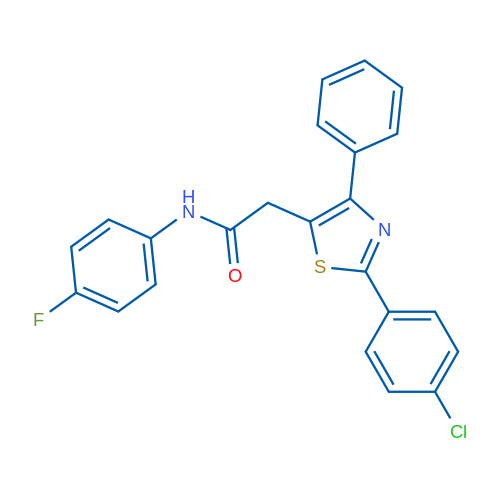 2-[2-(4-Chlorophenyl)-4-phenyl-1,3-thiazol-5-yl]-N-(4-fluorophenyl)acetamide 1g