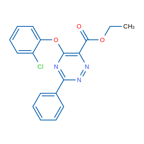 Ethyl 5-(2-chlorophenoxy)-3-phenyl-1,2,4-triazine-6-carboxylate 1g